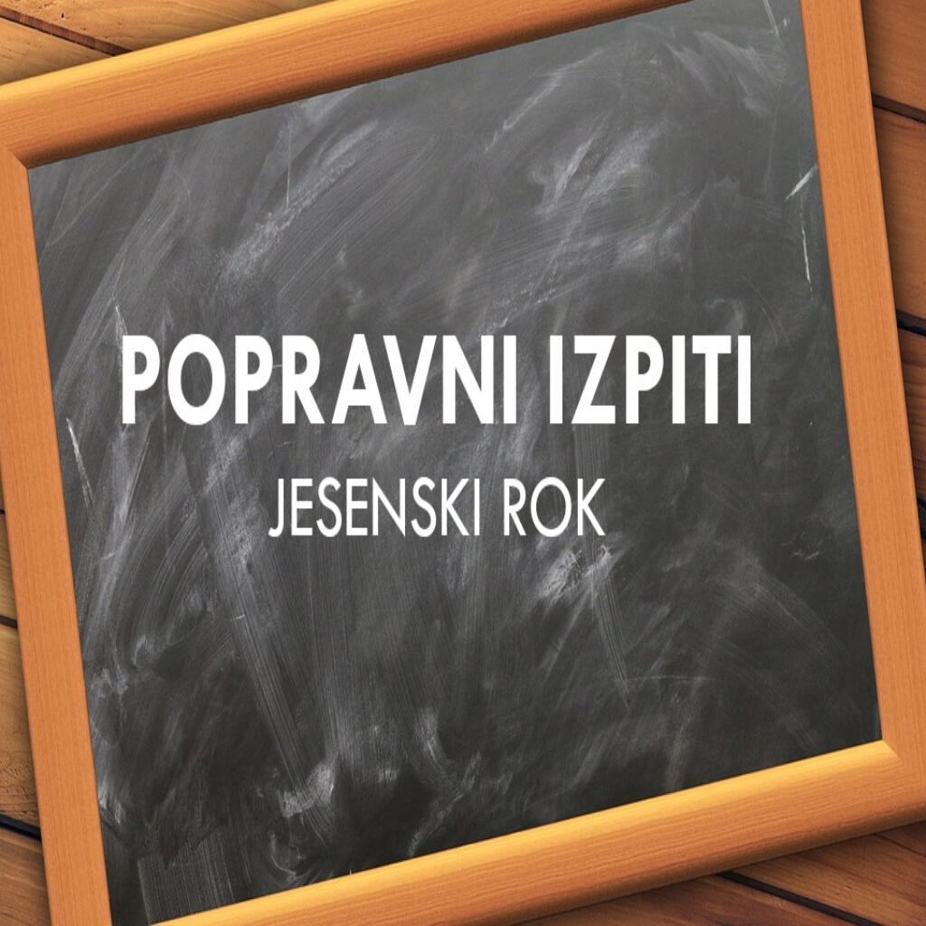 Popravni izpiti - jesenski rok